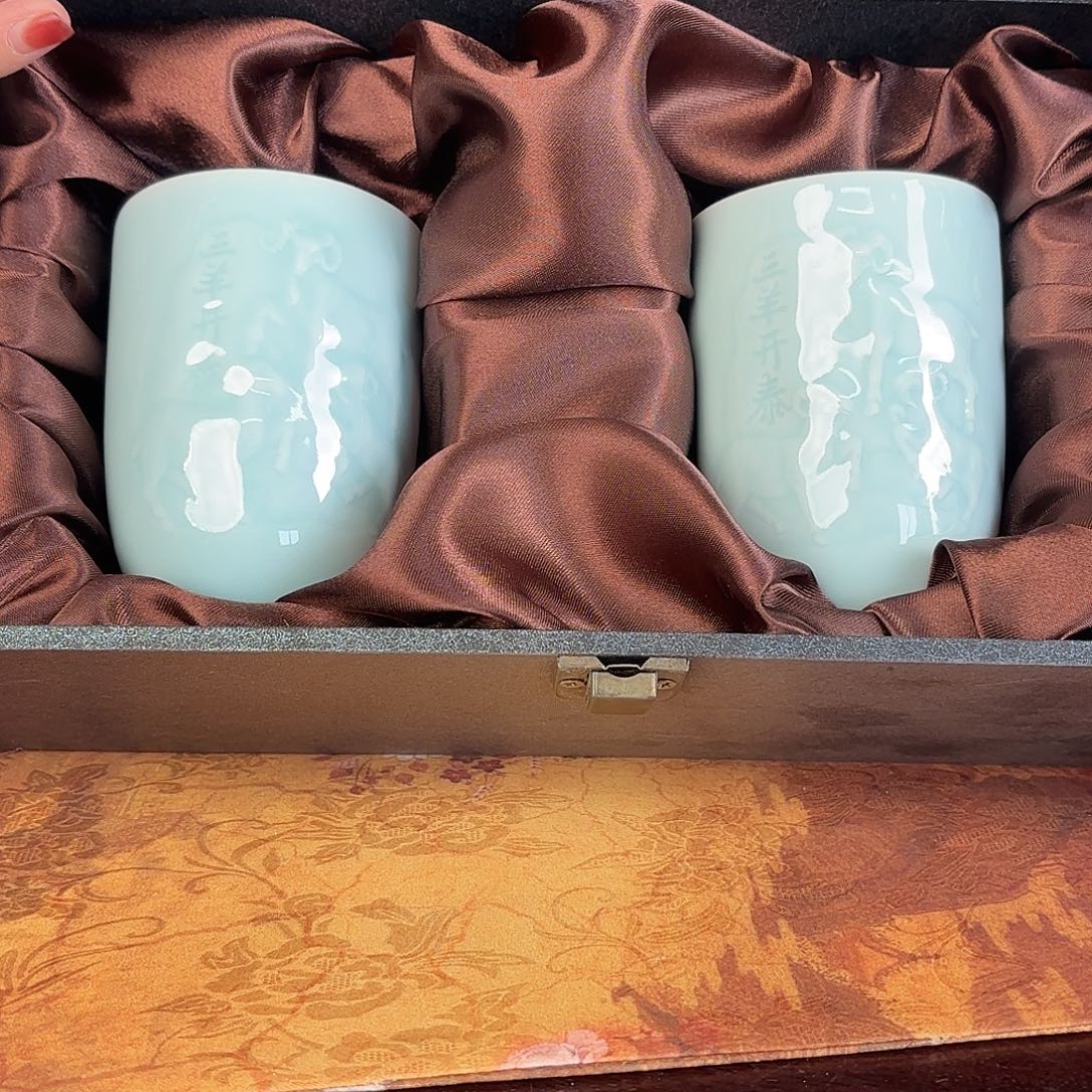 龙泉云间青瓷小米茶器