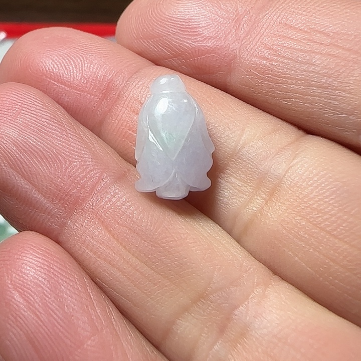 翡翠未镶嵌颈饰天然缅甸翡翠紫白菜