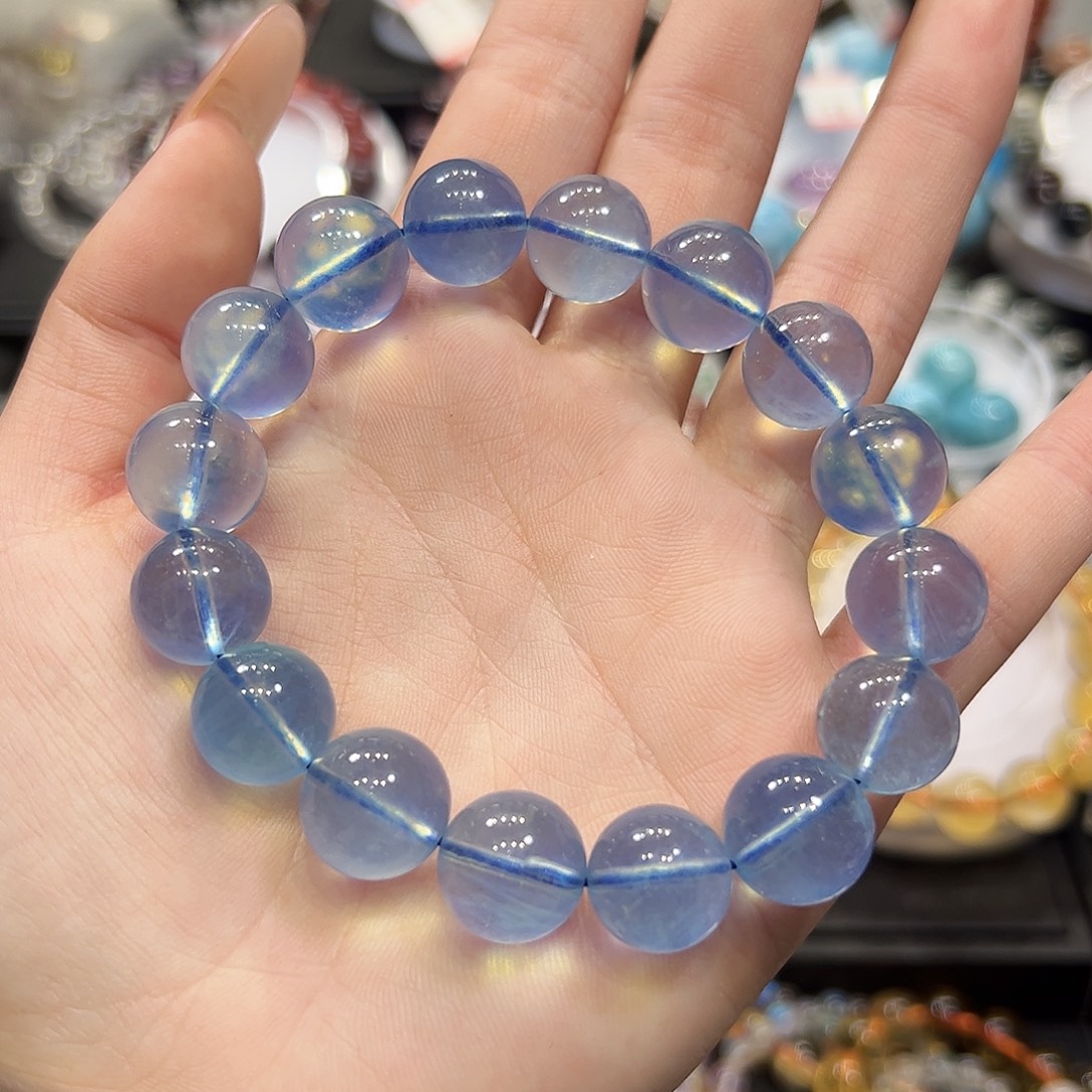 合成（培育）海蓝宝石未镶嵌sg8海蓝宝13+