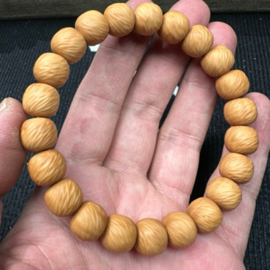 猴头核桃雕刻反油款云锦猴头手串