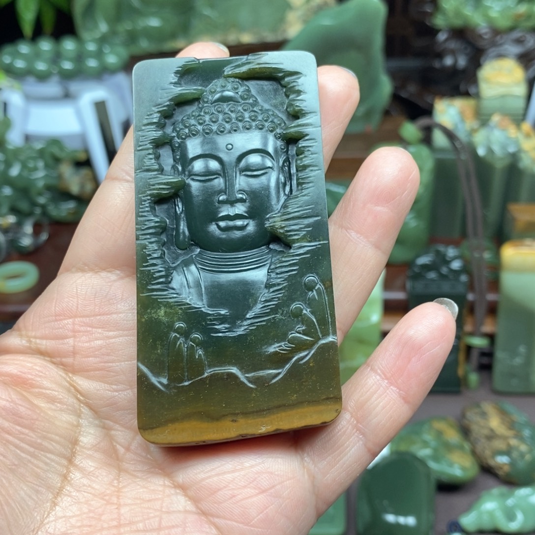 岫岩河磨玉（透闪石质玉）未镶嵌挂件