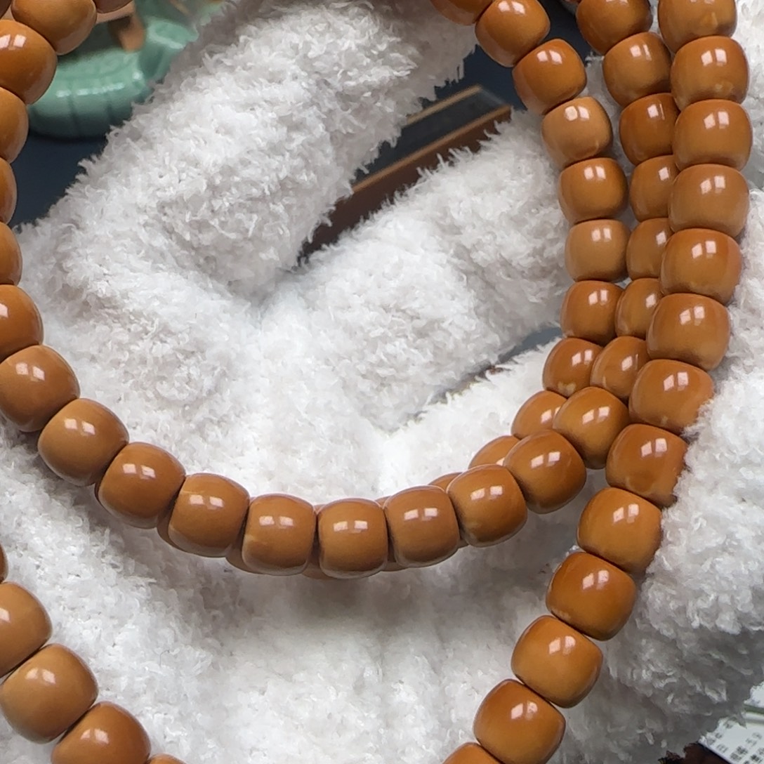 野***丶橄榄核手串老挝长串极限弧三花7.7mm