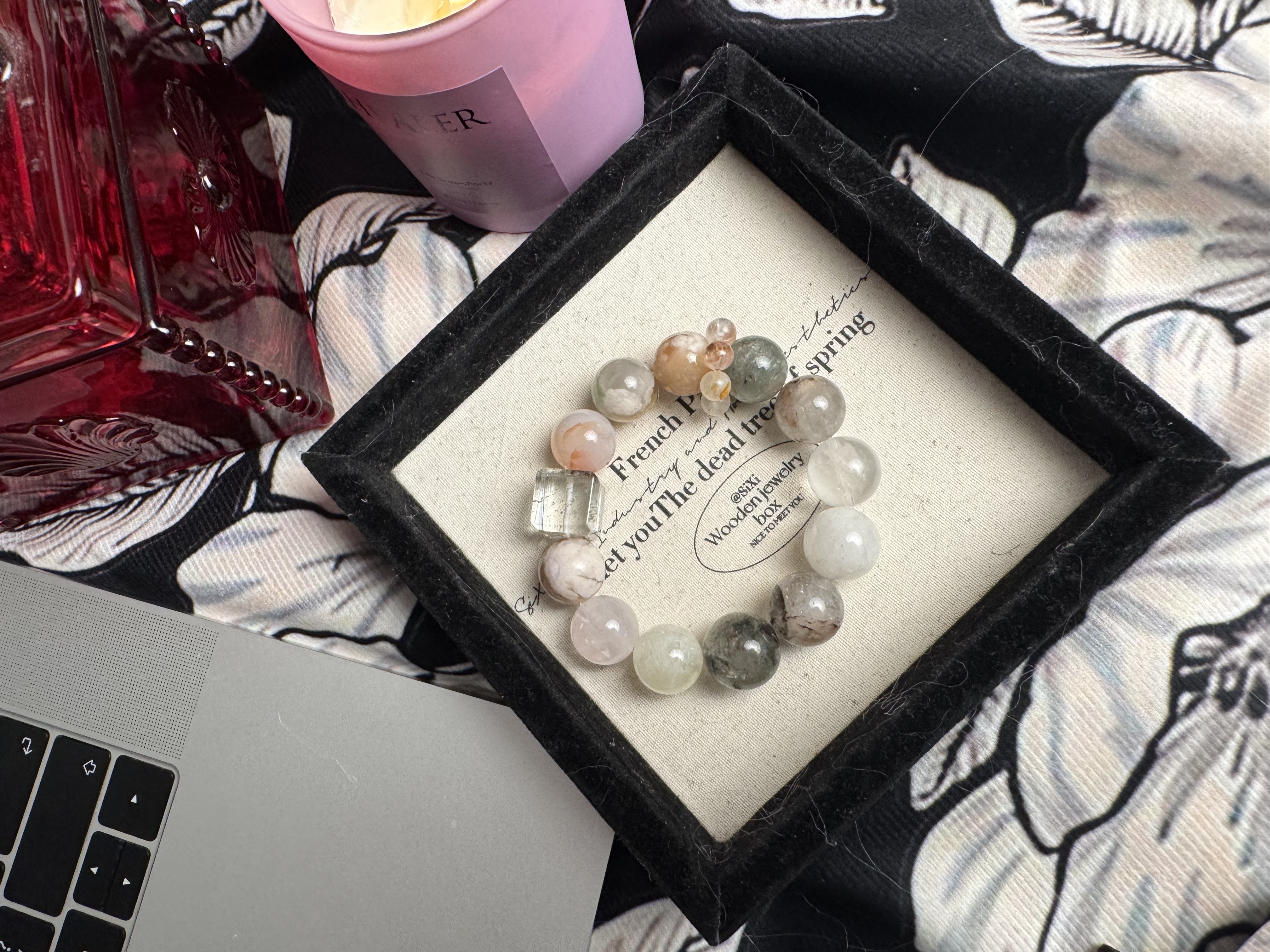 《绿樱》天然diy手串 15mm-E01