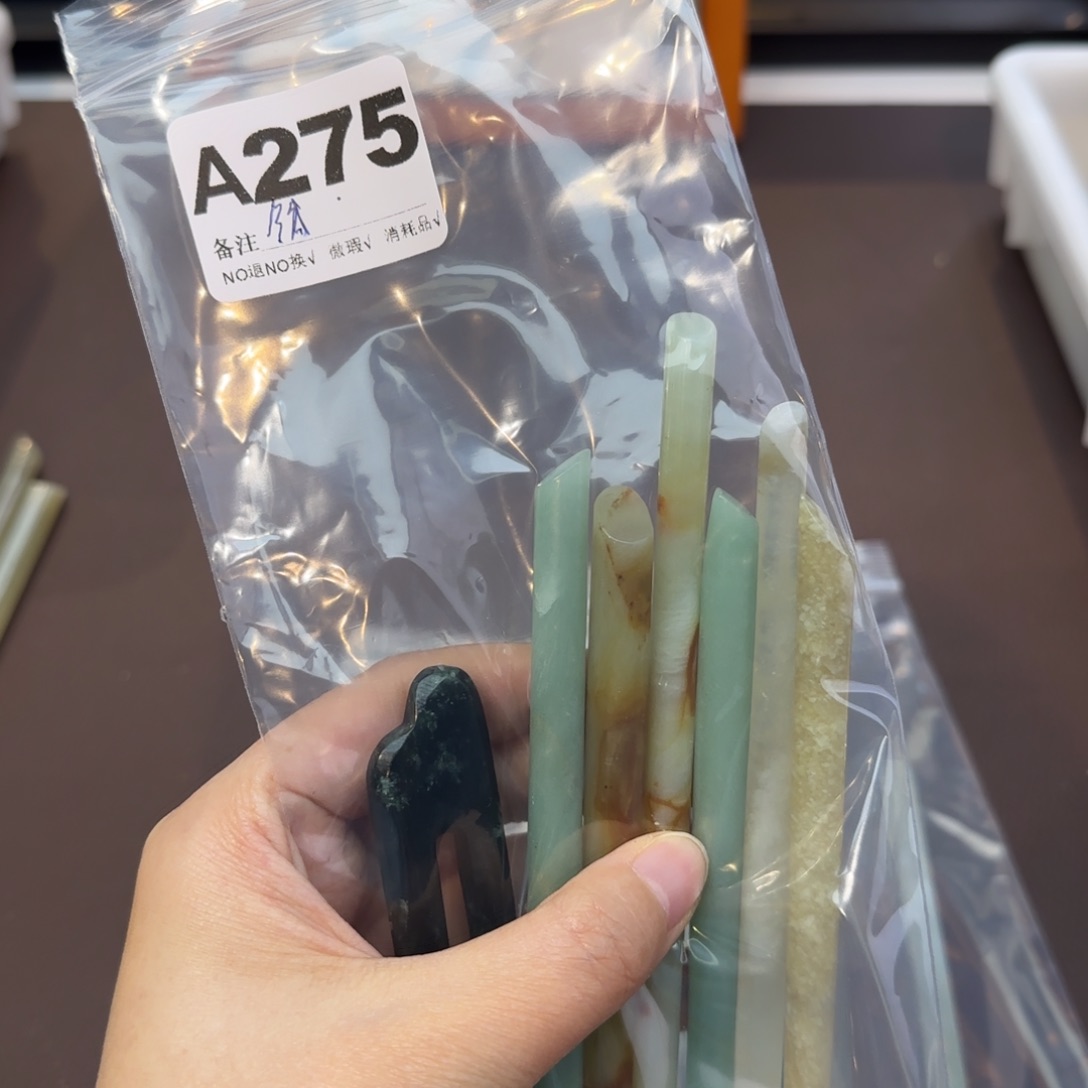 -***-蛇纹石玉合金发饰