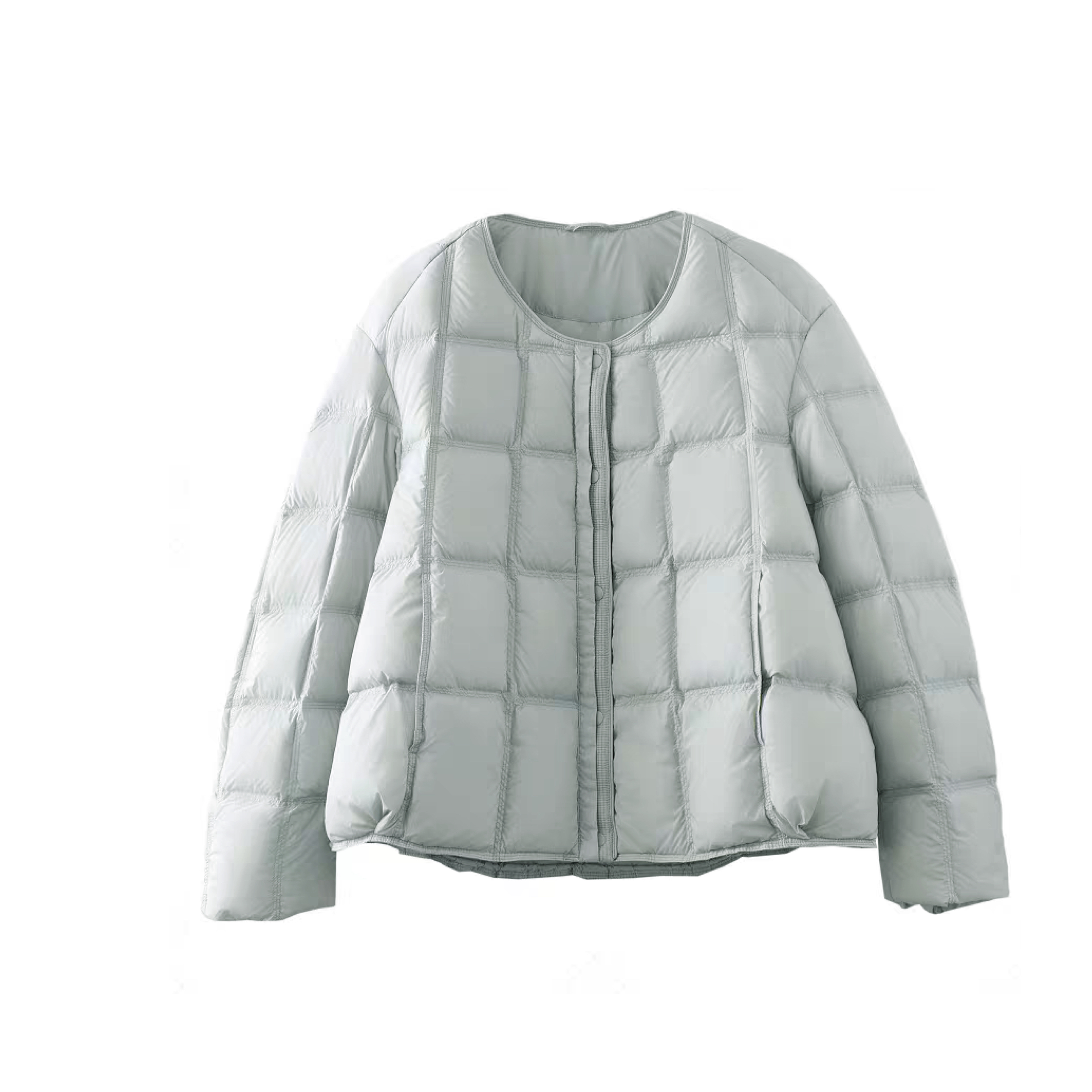 【zonefive】2025冬季新款90白鸭绒豆腐块简约时尚纯色羽绒服250879