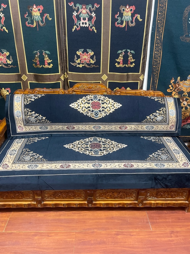 藏族特色坐垫藏式沙发垫床单靠背巾防滑卡垫