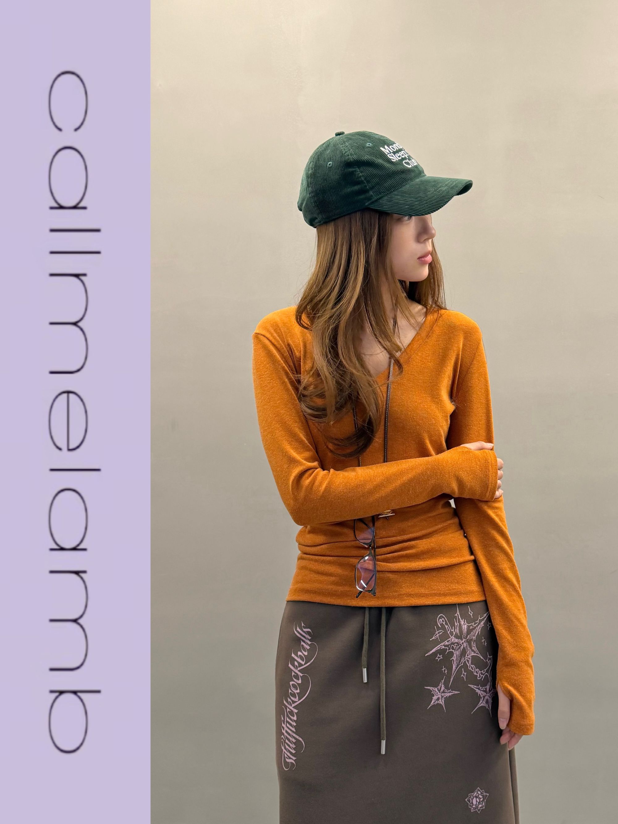 “飘雪花纱”独特的纹理感修身高弹显瘦长袖V领T恤打底衫加厚保暖