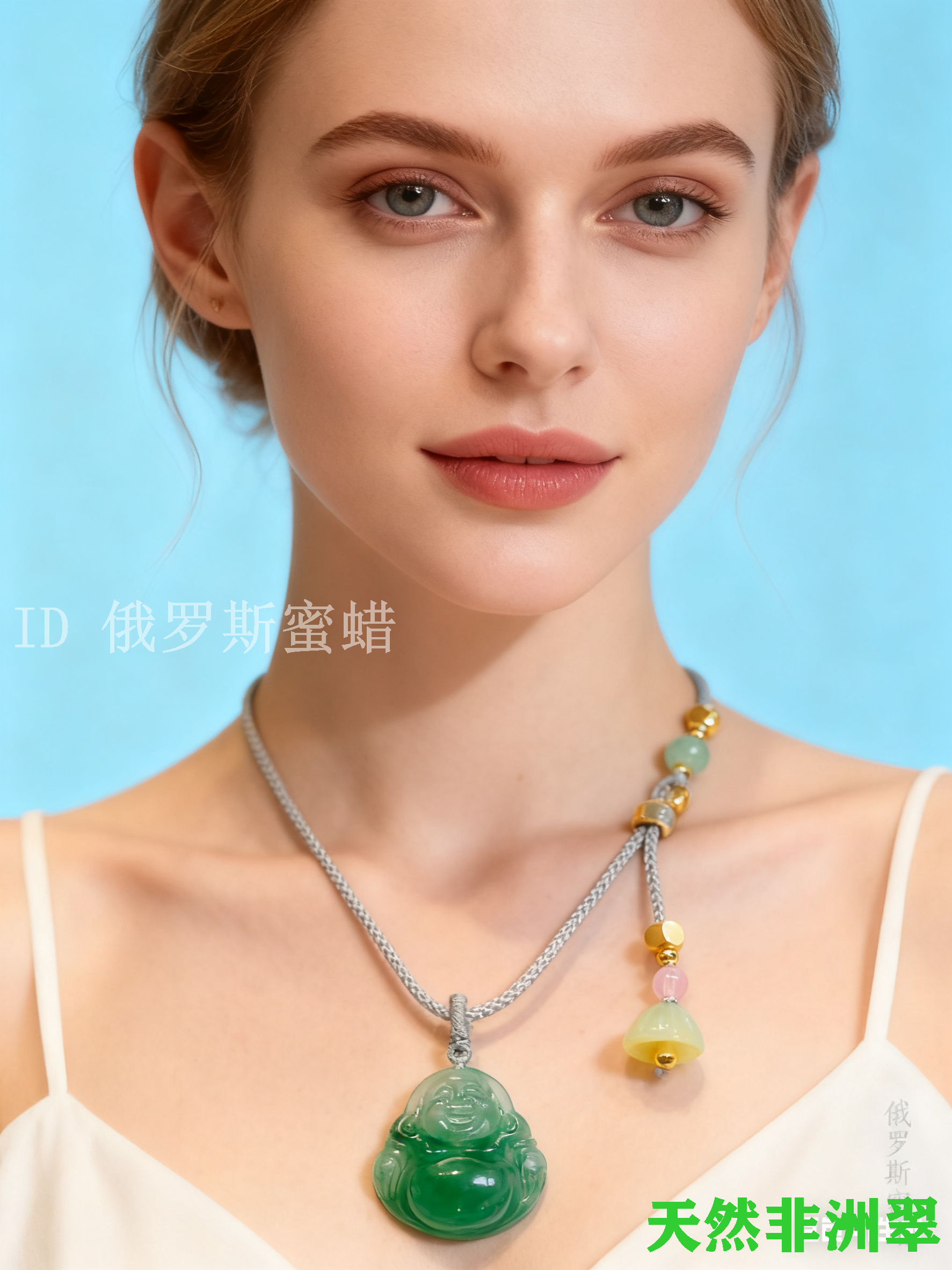 特优佛公吊坠天.然冰飘花非洲翠超爆新款雕件支持质检独龙玉挂件