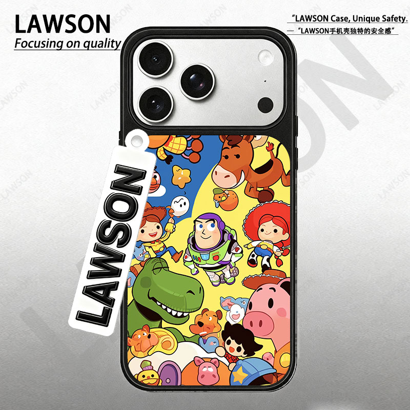 玩具世界磨砂磁吸黑边苹果17promax/16/15华为小米防摔防汗手机壳