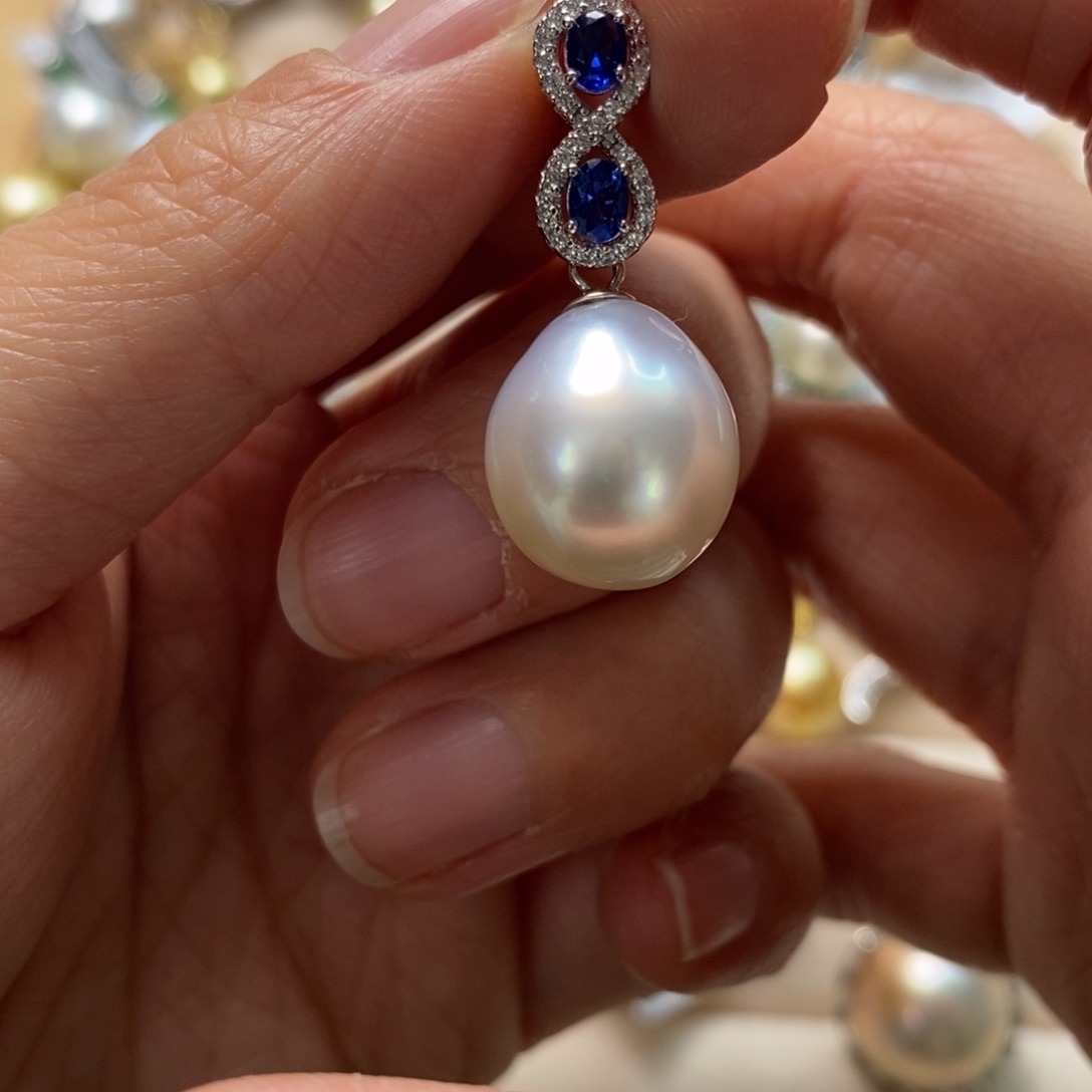 海水珍珠颈饰银S925镶嵌