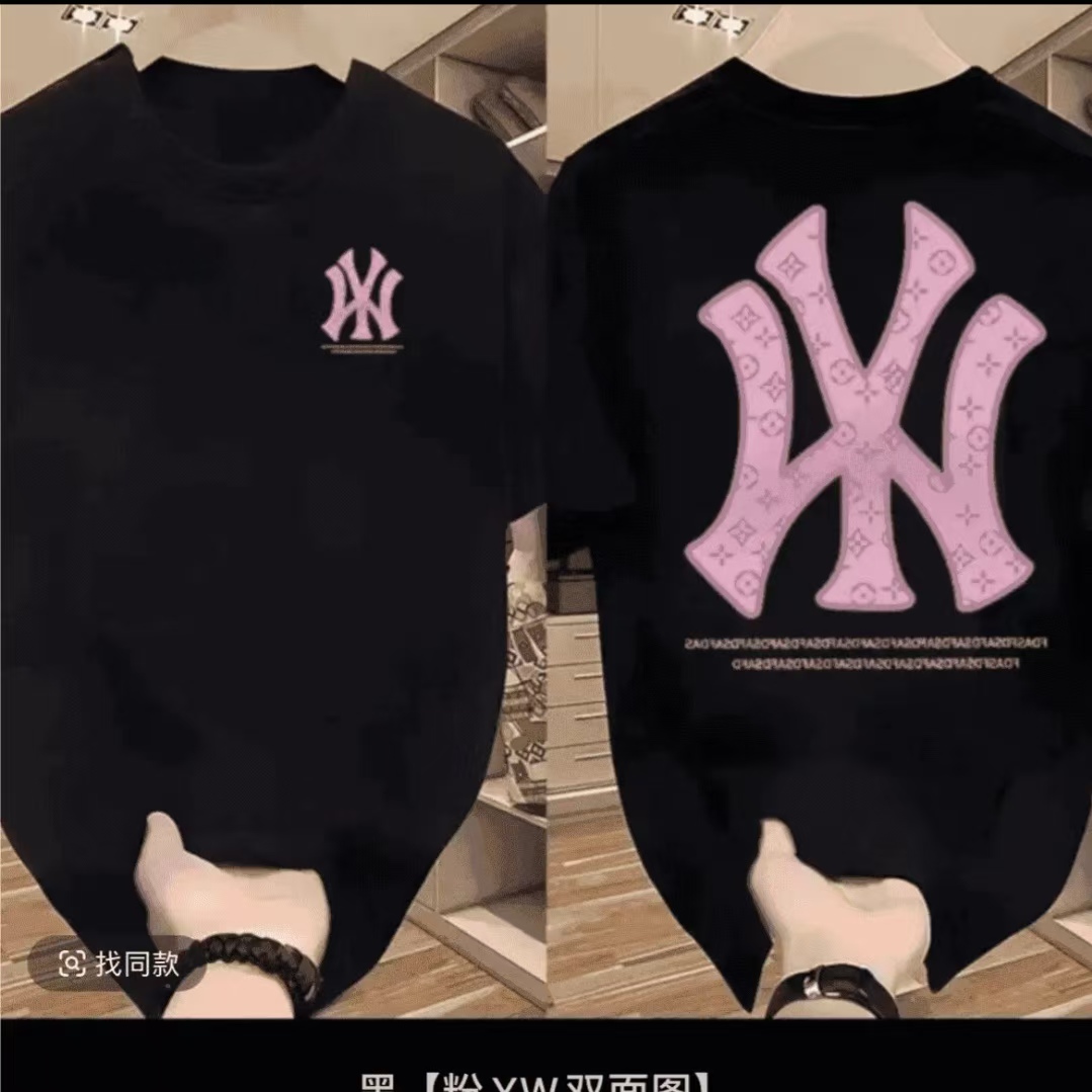 短袖T恤男士韩版休闲透气印花男女情侣半袖夏季宽松潮流