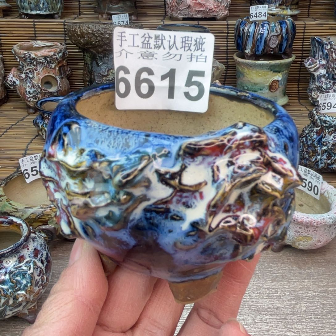 手工花盆默认瑕疵完美者勿拍