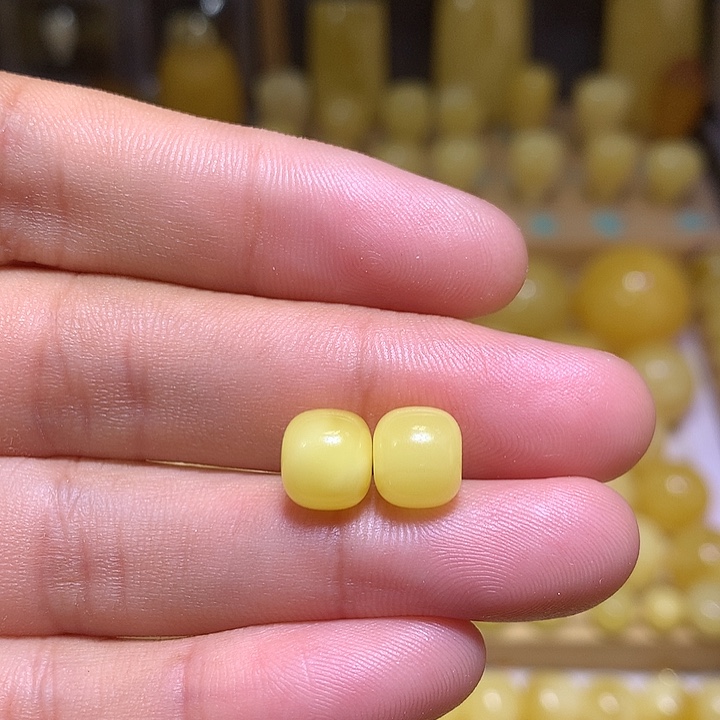 裸石蜜蜡未镶嵌天然俄料黄白花蜜蜡精工老型8.5