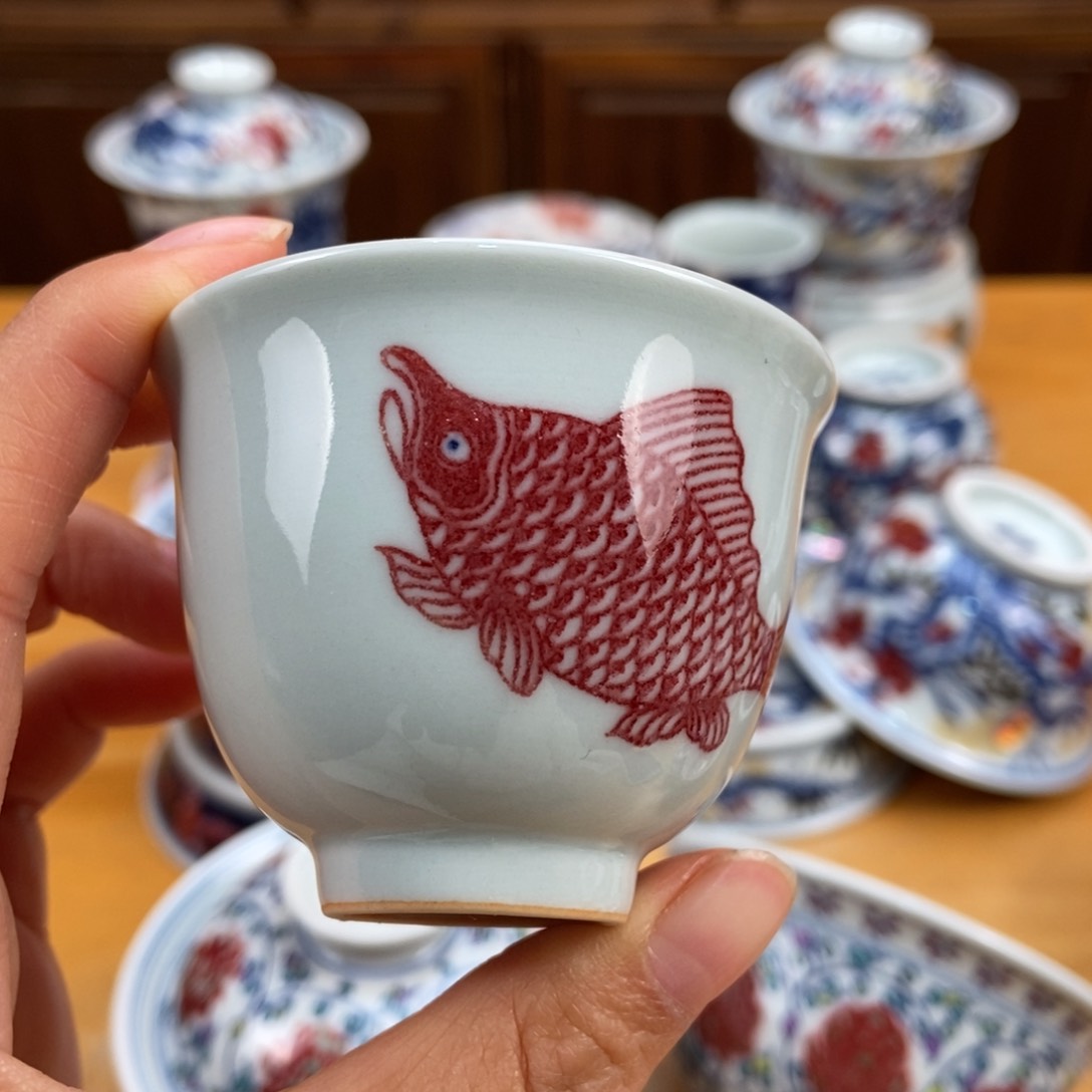 手绘现代茶具非古董