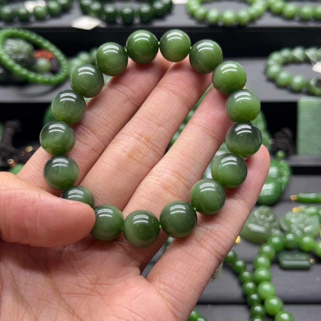 和田玉（碧玉）手链未镶嵌