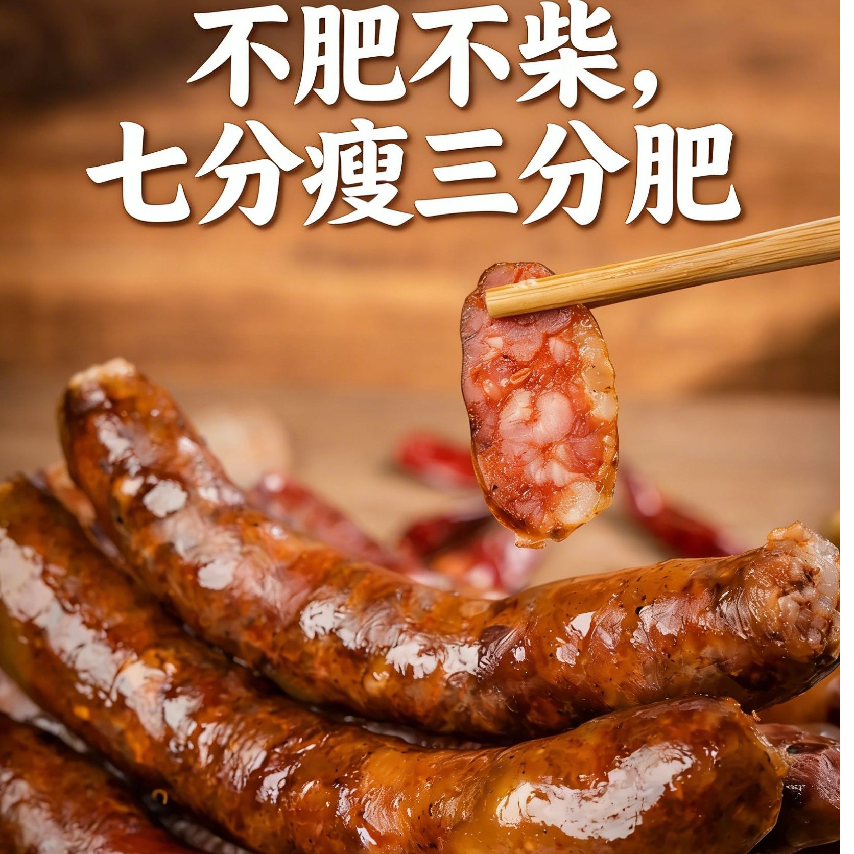 四川正宗土猪柴火烟熏麻辣腊肠地道年货