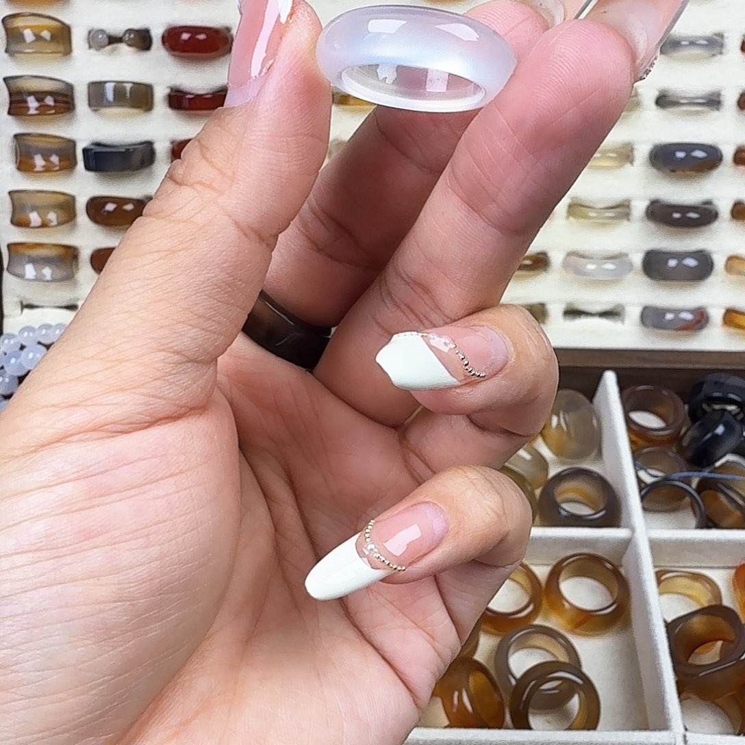 玛瑙/玉髓戒圈未镶嵌18圈