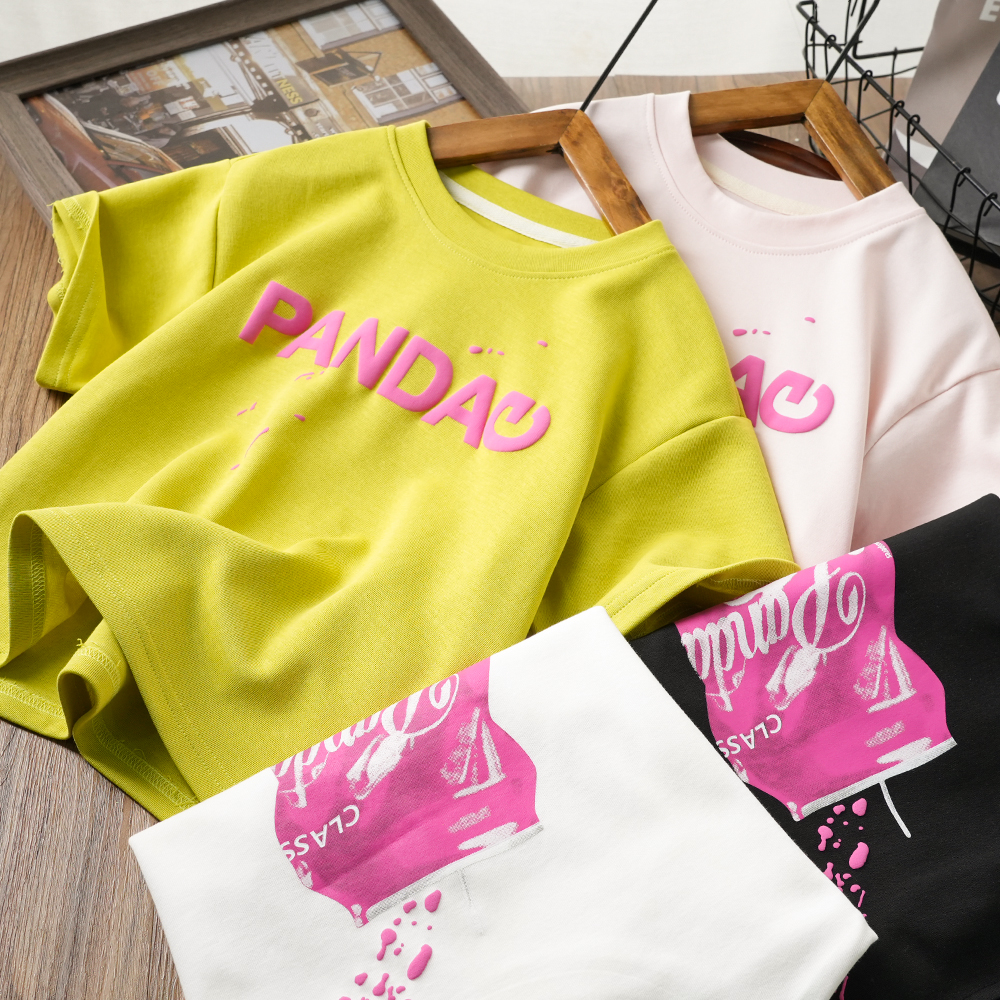 男童夏季款发泡字母时尚短袖T恤可乐印花儿童圆领上衣2029