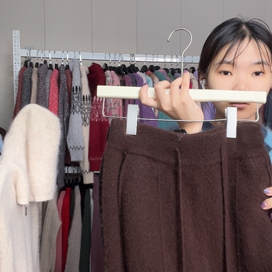 159咖色裙子76长半身裙