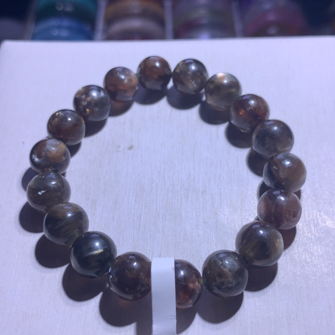 手串银S925镶嵌水晶黑金祖母11.5m