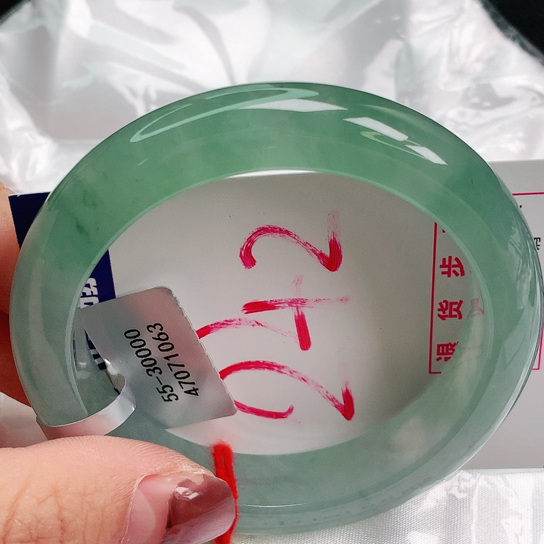 翡翠手镯未镶嵌55圈缅甸天然翡翠A货