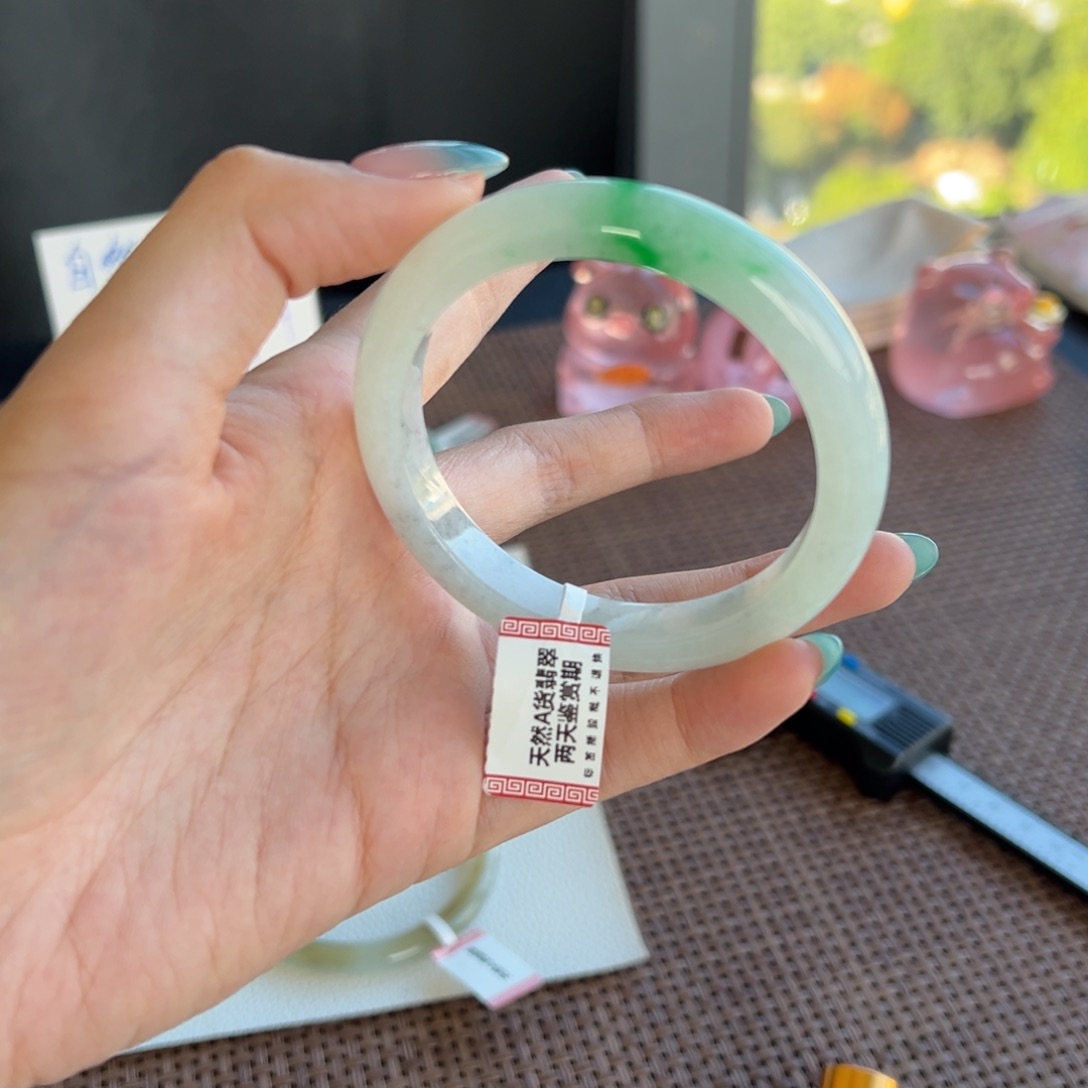 翡翠未镶嵌手镯3号 53.9