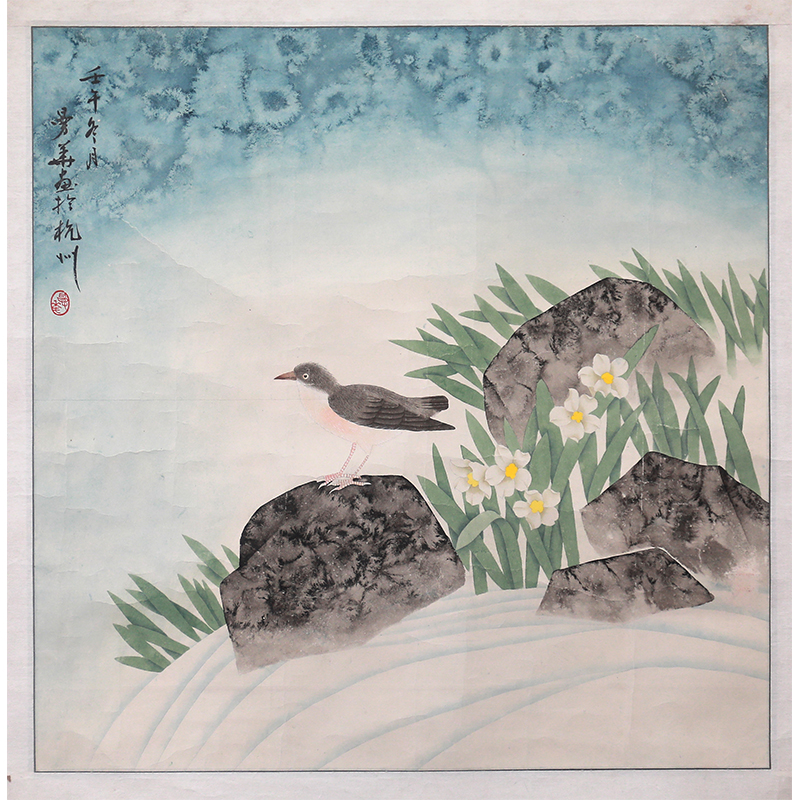 杜曼华-花鸟作品-61x60cm