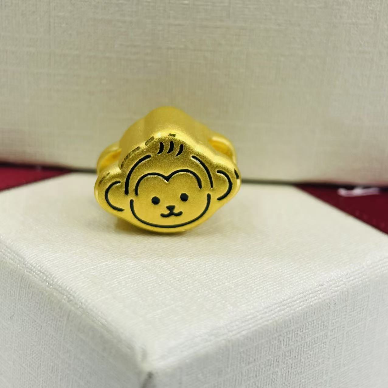 直播间足金999萌趣Q版生肖猴转运珠DP2580-01220