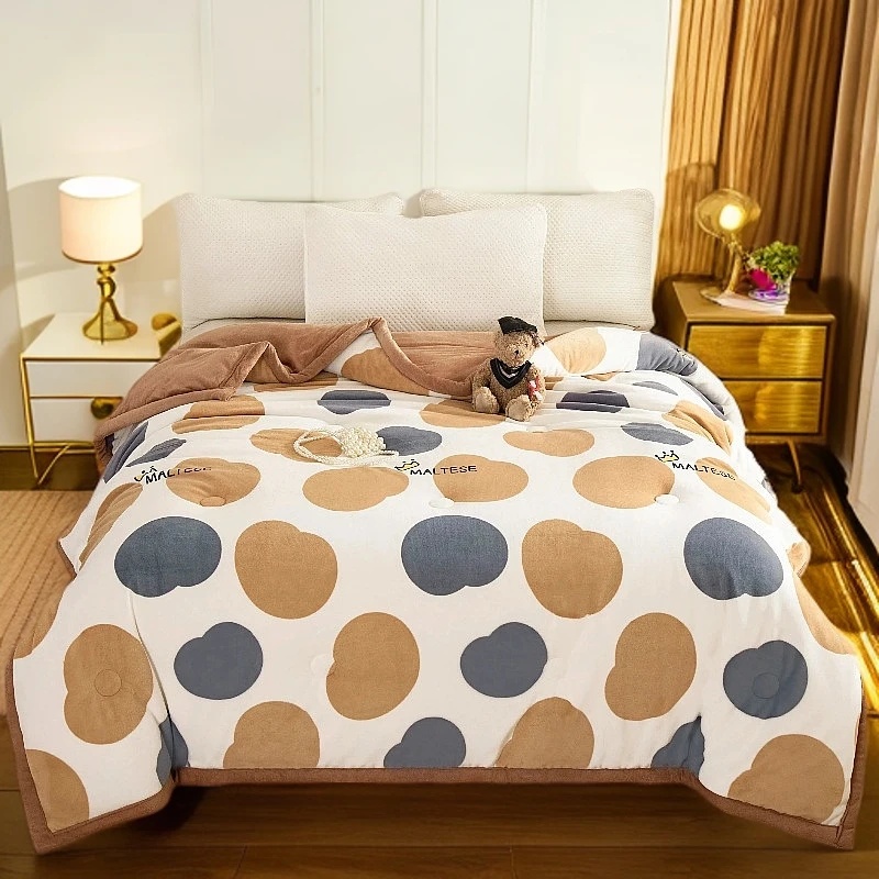 可试睡15天牛奶绒被子被芯双面绒冬季被子加厚保暖款床上用品