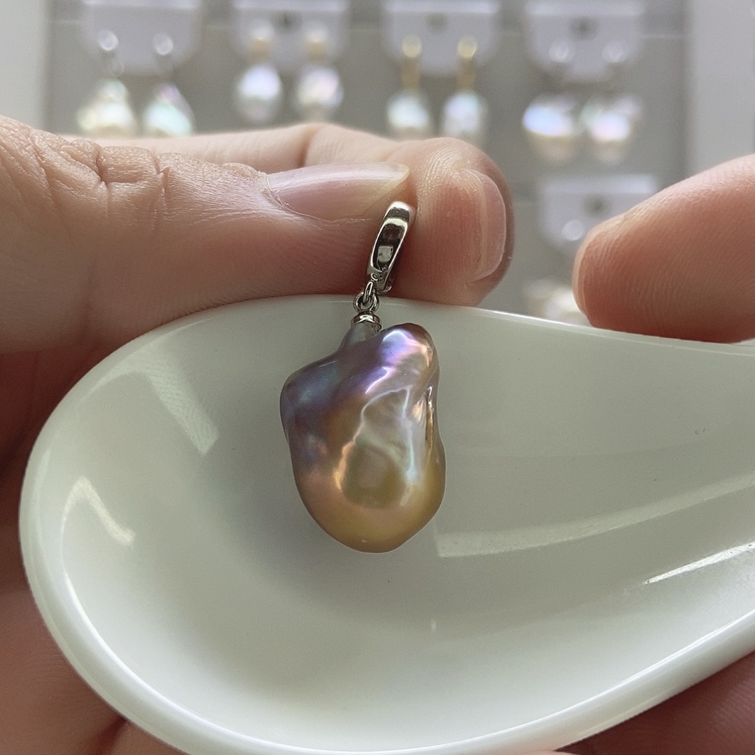 淡水珍珠颈饰银S925镶嵌