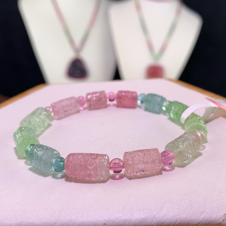 双色碧玺手链未镶嵌