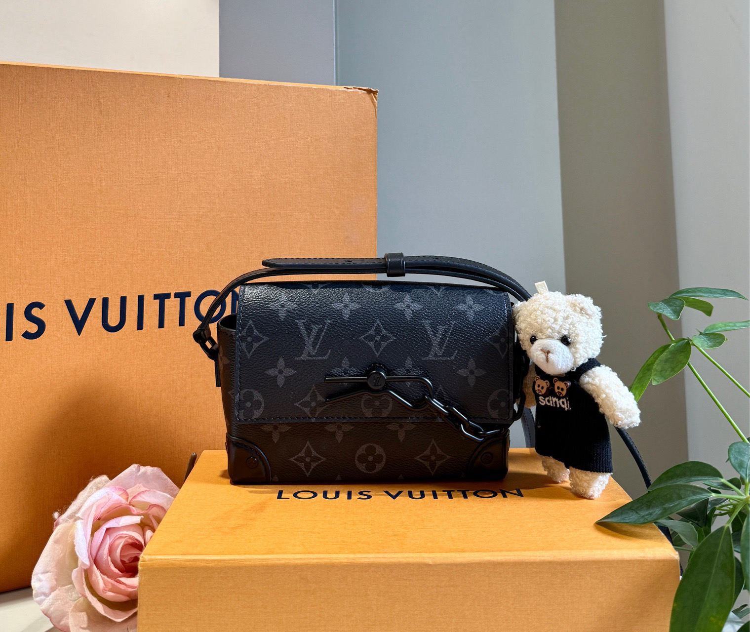 99新 LouisVuitton/路易威登 Steamer黑武士 盒子包 99新/6445