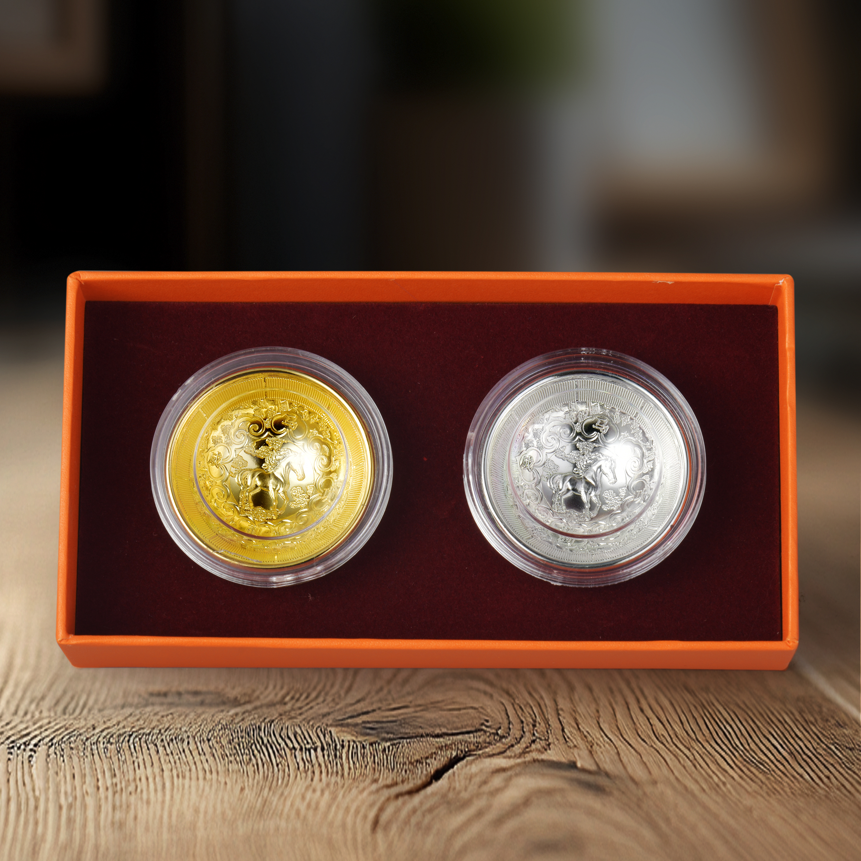 马到成功创意金银碗摆件-N