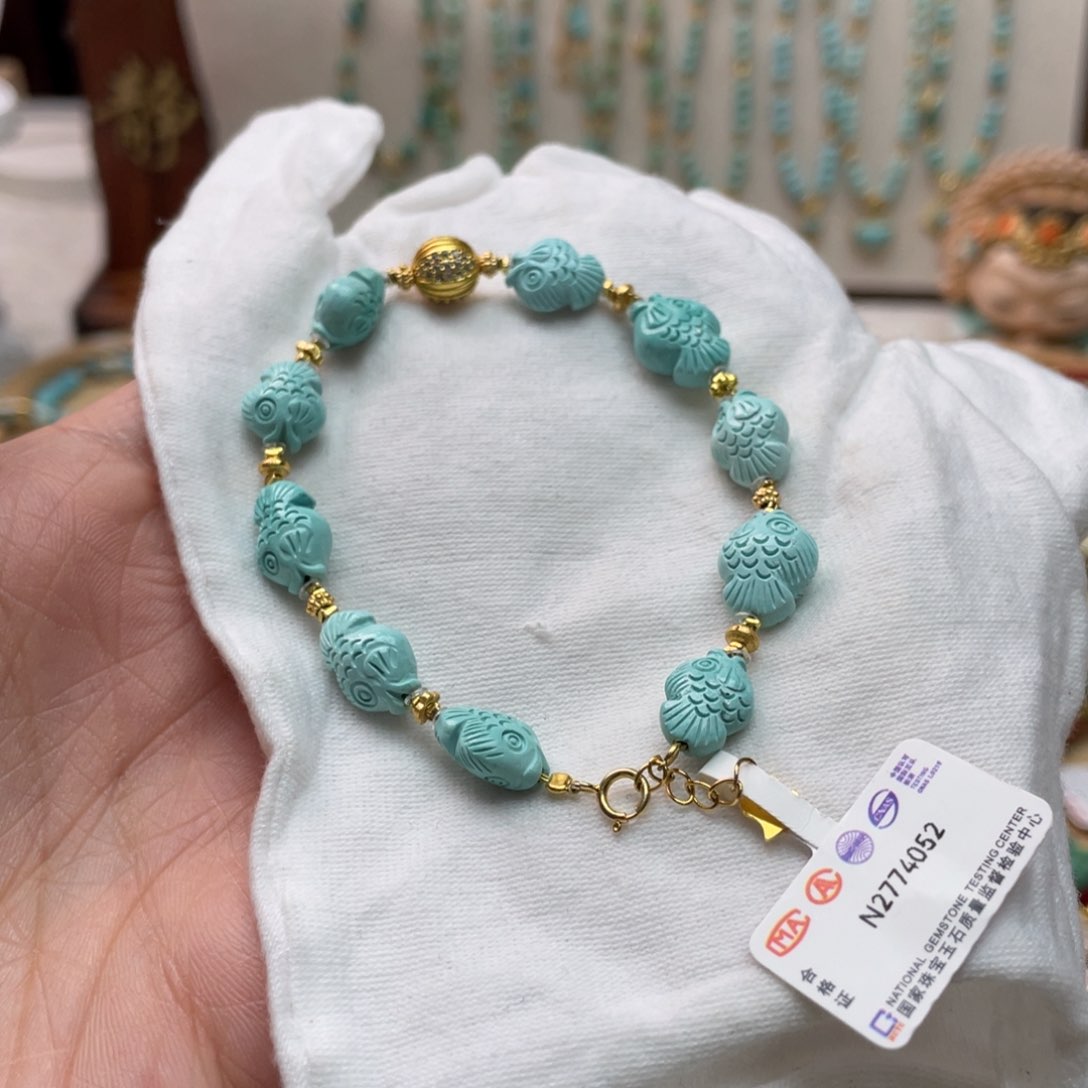 绿松石手链银S925镶嵌