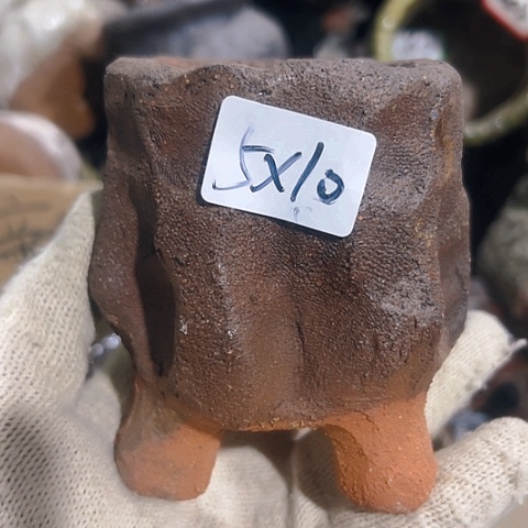 红陶粗陶花盆手工