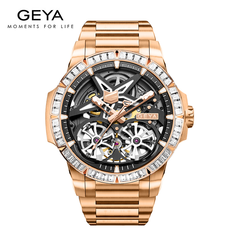 GEYA格雅 双涡轮四代 王者系列镂空机械腕表