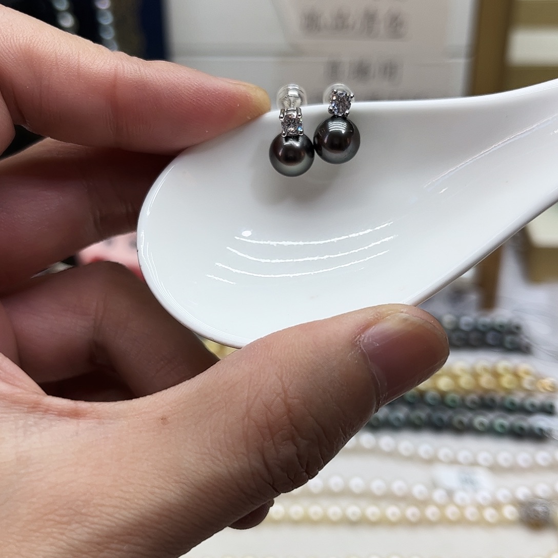 海水珍珠耳饰未镶嵌