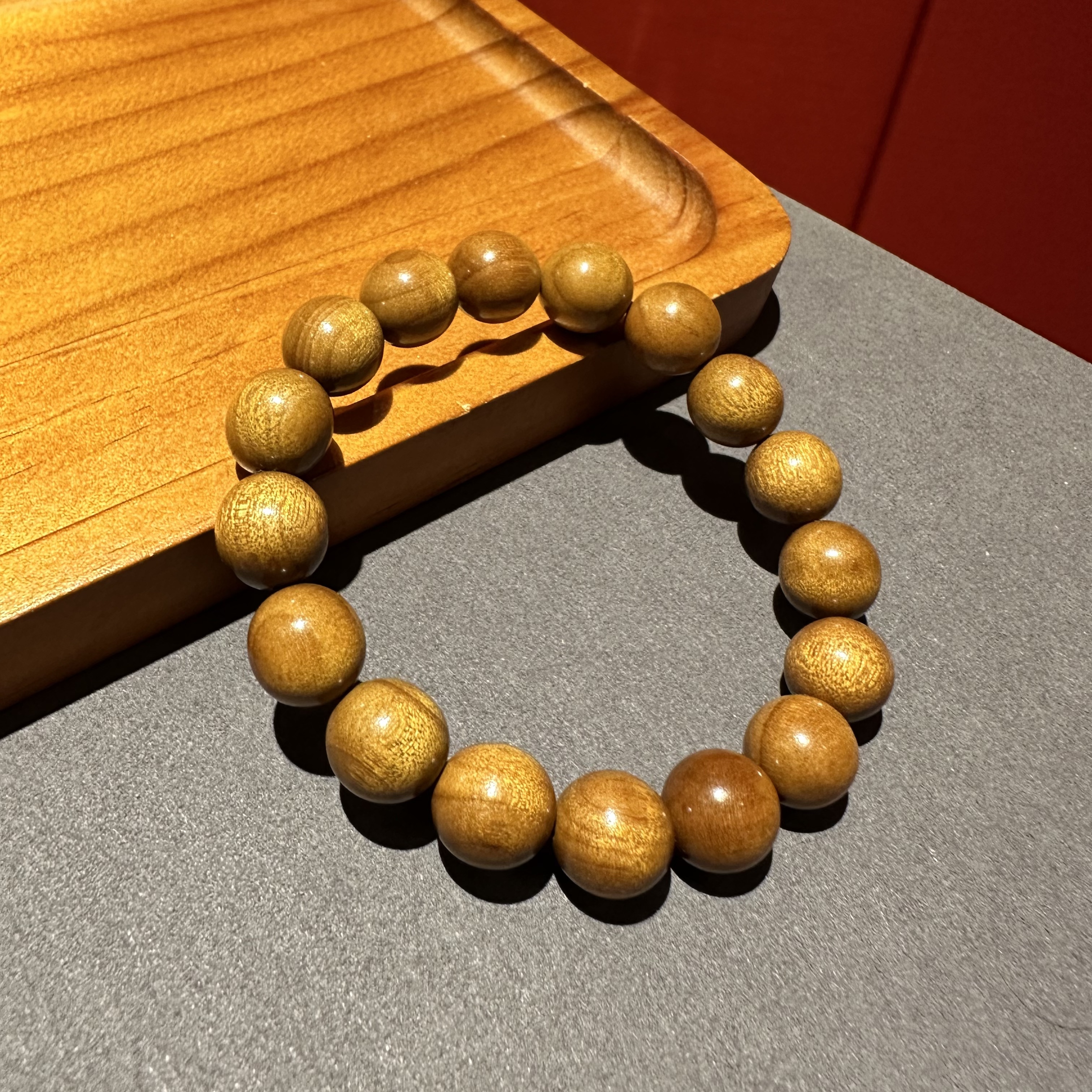 小叶金丝楠木单圈手串