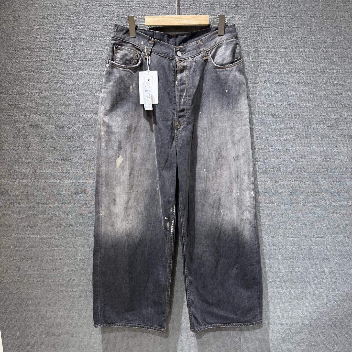 未使用 Acne studio 泼墨做旧渐变牛仔长裤 全新带吊46码/6856