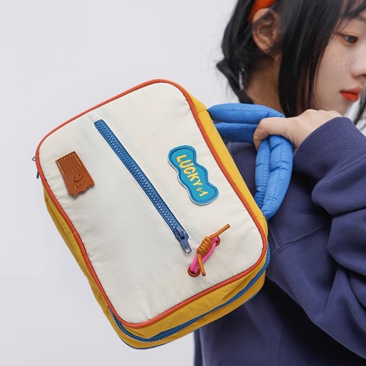 大容量旅行出差洗漱包化妆品收纳包袋爆款网红化妆包可爱撞色