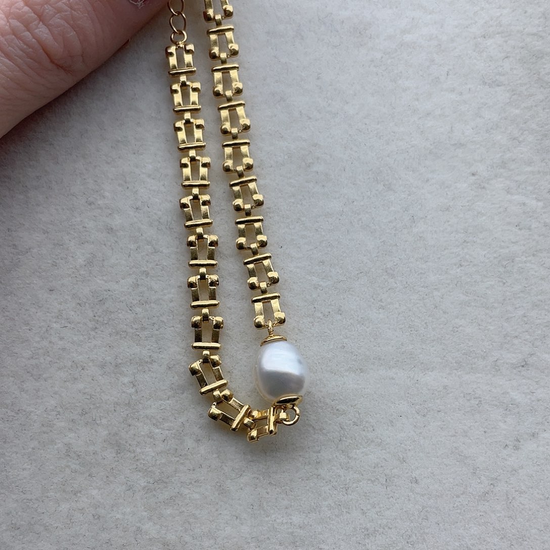 银S925镶嵌海水珍珠手链83