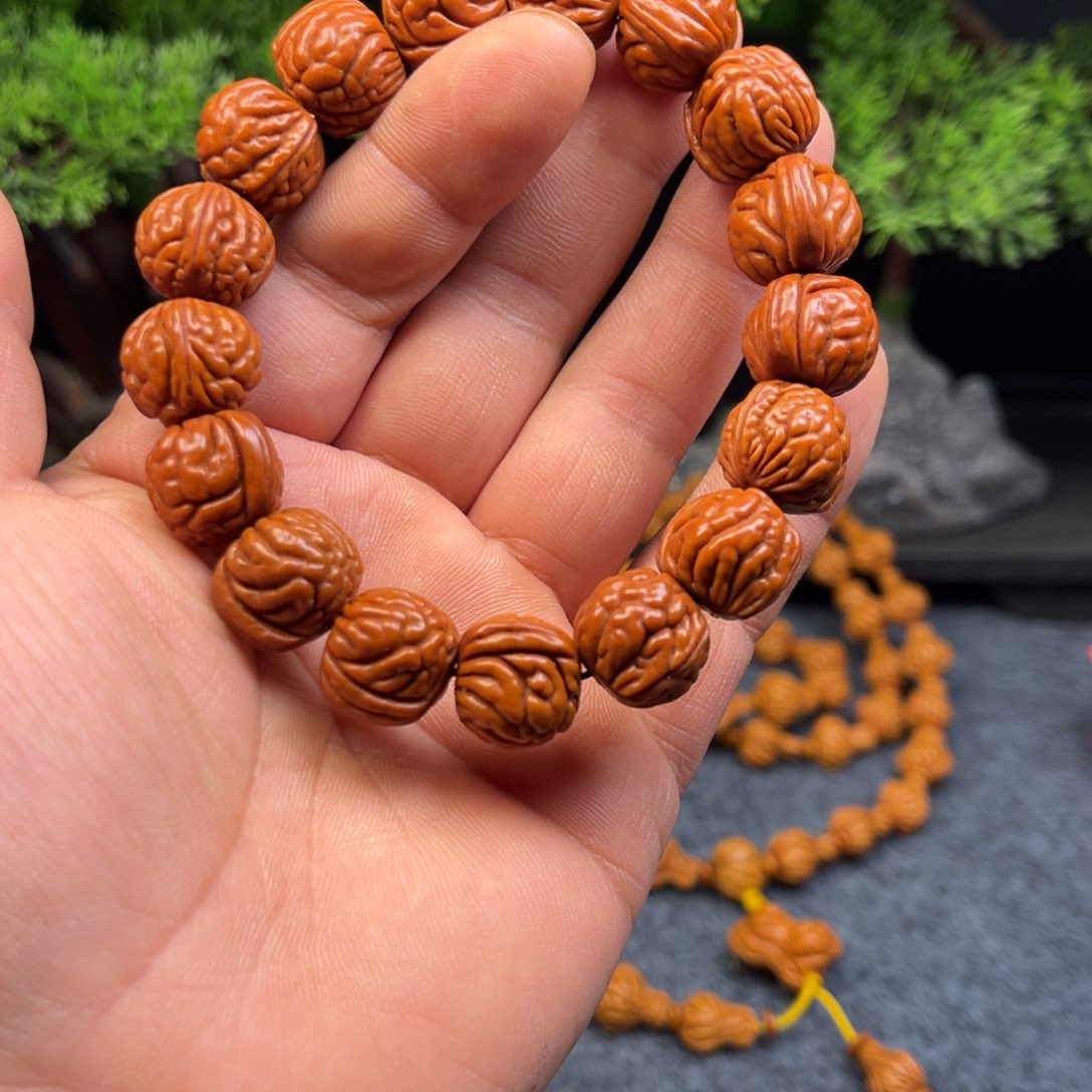 桃核手串8满天星荔枝纹