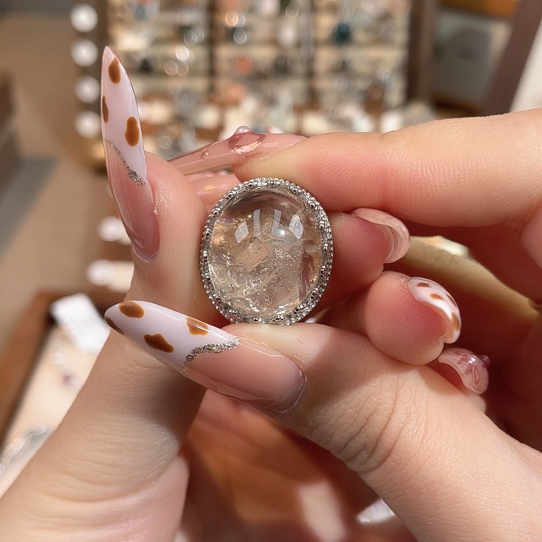 水晶项链银S925镶嵌小*925银