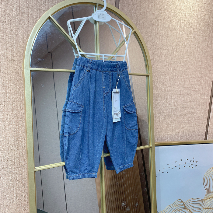 AE277   宝宝蓝色牛仔裤子  夏款