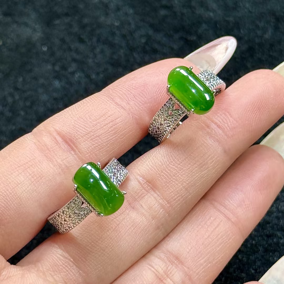 【CH】和田玉碧玉戒指（多样性发其一）