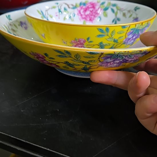 静****瓷片微瑕珐琅彩8.5寸一个6寸1个66666