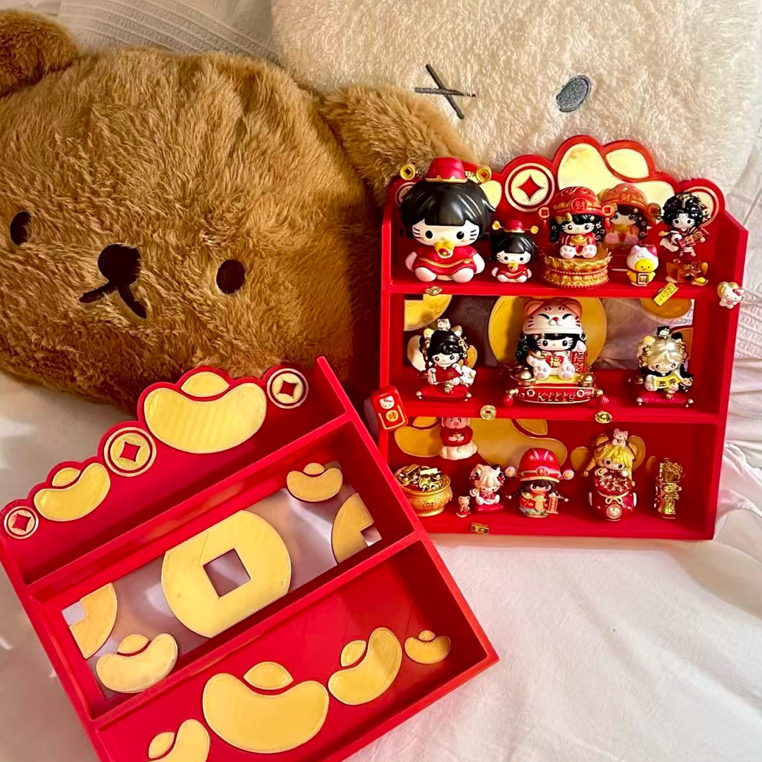 镂空招财柜子高23宽20层高7cm厚5cm