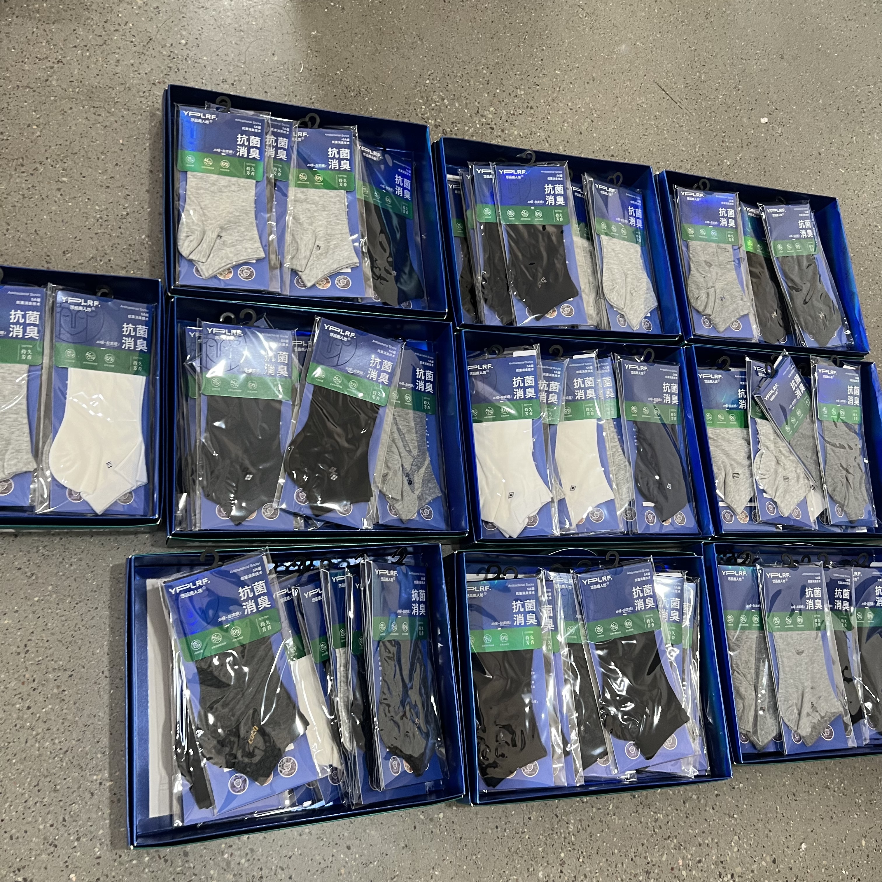 L9602抗菌消臭袜男袜短袜【12双】