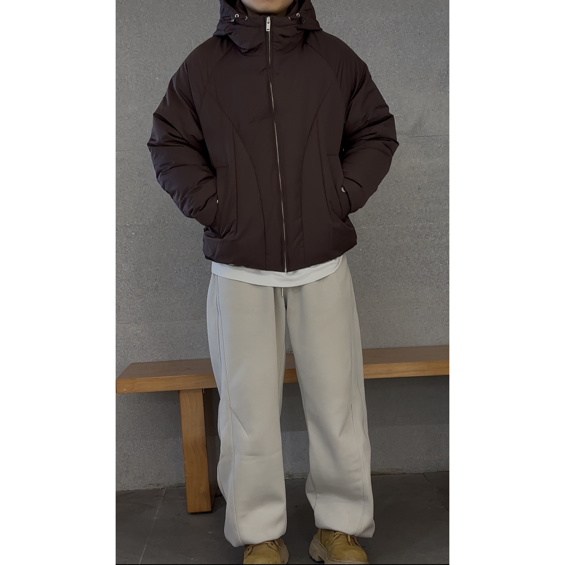 2025冬季新款连帽85白鸭绒羽绒服9045简单休闲百搭日常男