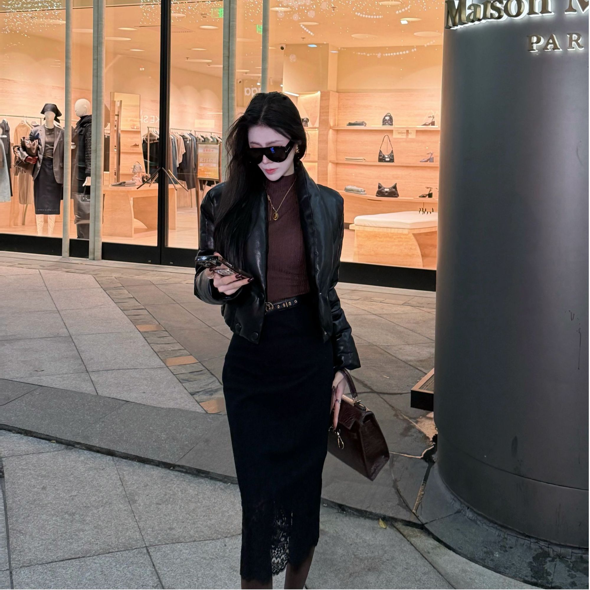 WANWAN加厚蕾丝半身裙JJD5BSQ1937